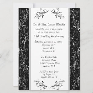 Custom 25th Anniversary Invitations