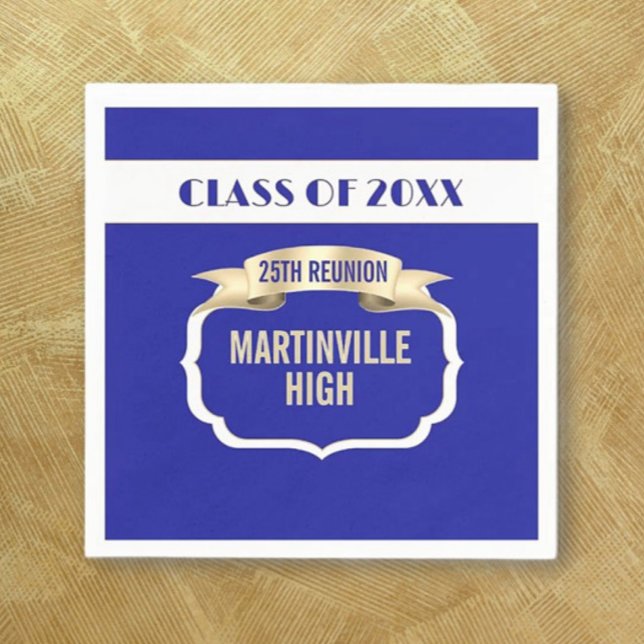 Custom 25th Reunion Party Napkin (Creator Uploaded)