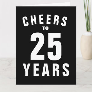 Custom 25th silver wedding anniversary greeting card