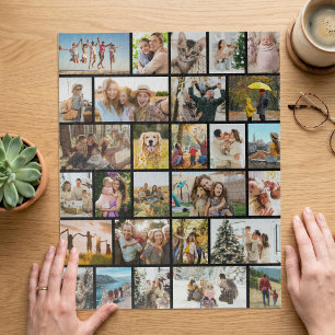 Custom 28 Photo Collage Jigsaw Puzzle