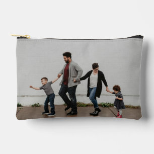 Custom 2 Family Photo Collage Accessory Pouch