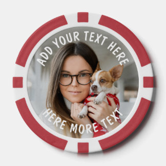 Custom 2 Photo and Text Or Name Poker Chips