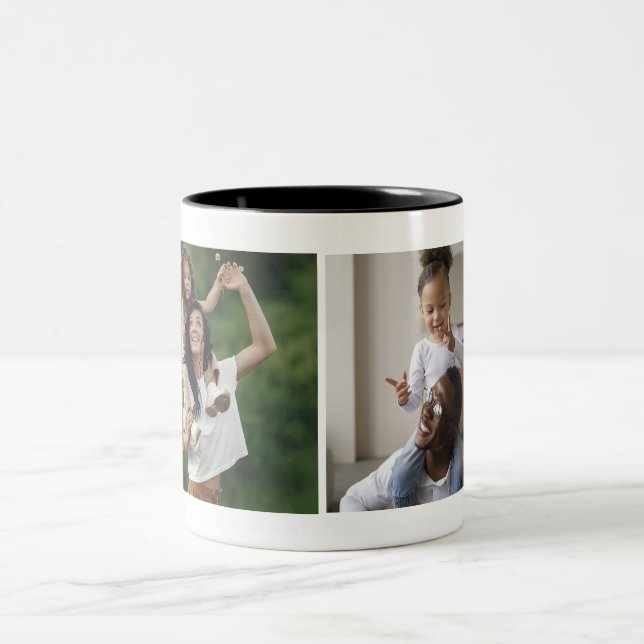 Custom 2 Photo Collage Mug (Center)
