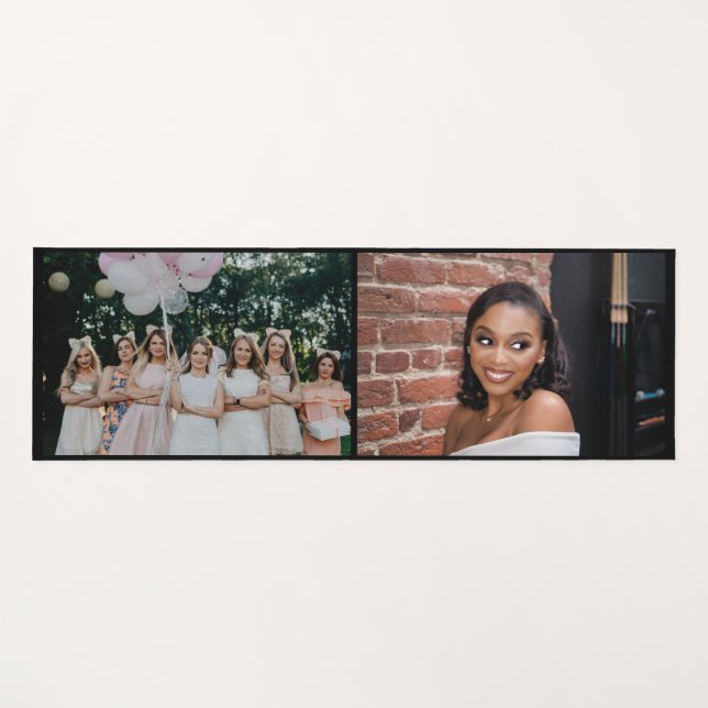Custom 2 Photo Collage Personalized Best Friends  Yoga Mat (Front (Horizontal))