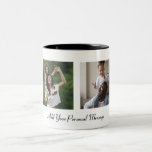 Custom 2 Photo Collage With Personalized Text Two-Tone Coffee Mug<br><div class="desc">Customize your own personal photography. You can make this custom product for special occasions like weddings,  birthdays,  Christmas,  Holidays,  Memorials,  Graduation,  Anniversaries and more. It can also be given as a gift to your best friend,  close friend,  family,  and relatives.</div>