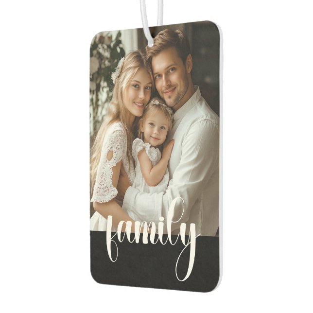 Custom 2 Photo FAMILY LOVE XO Air Freshener (Left)