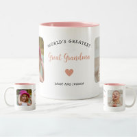 Custom 2 Photo Great Grandma Modern Keepsake