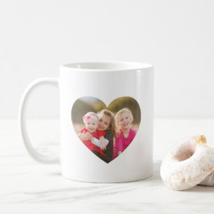 Custom 2 Photo Hearts Coffee Mug