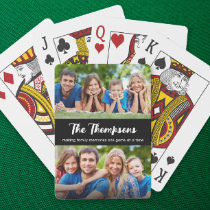 Custom 2 Photo Making Memories Family Playing Cards
