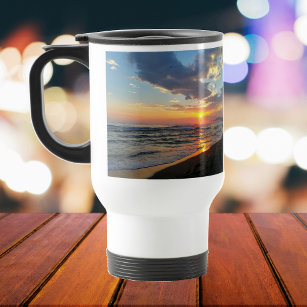Custom 2 Photo Personalized Frosted Glass Coffee Mug