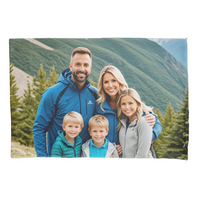 Custom 2 Photos Family Pillowcase (Front)