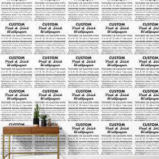 Custom 2' x 10' Smooth Peel & Stick Wallpaper