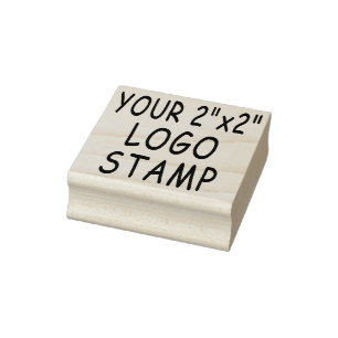 Custom 2" x 2" Logo Stamper No Handle Rubber Stamp