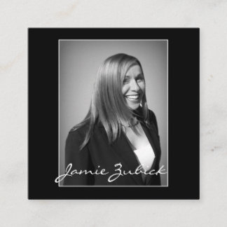 CUSTOM 2 X 2 MINIMALIST PHOTO BUSINESS SQUARE BUSINESS CARD