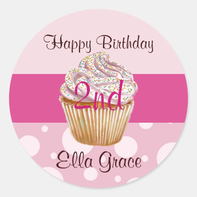Custom 2nd Birthday Sticker (Front)