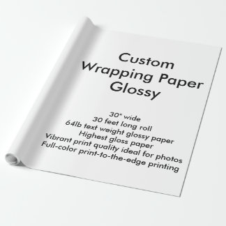 Custom 30' Glossy Wrapping Paper Roll