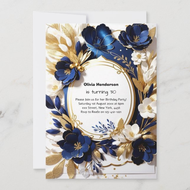 Custom 30th Birthday Invitation (Front)