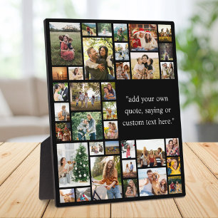 Custom 36 Photo Collage With Quote Plaque