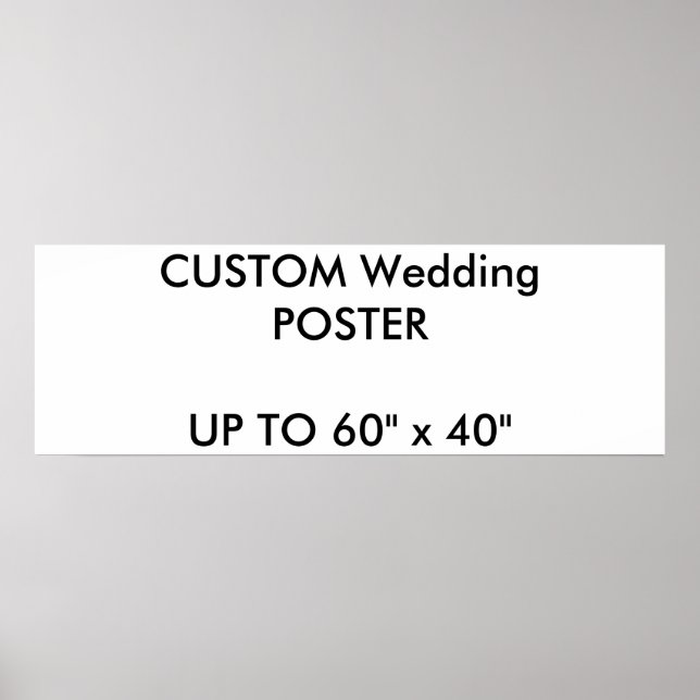 Custom 36" x 12" Poster THICK Landscape (Front)