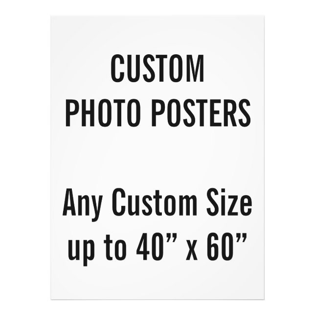 Custom 36" x 48" Photo Poster, up to 40” x 60” (Front)