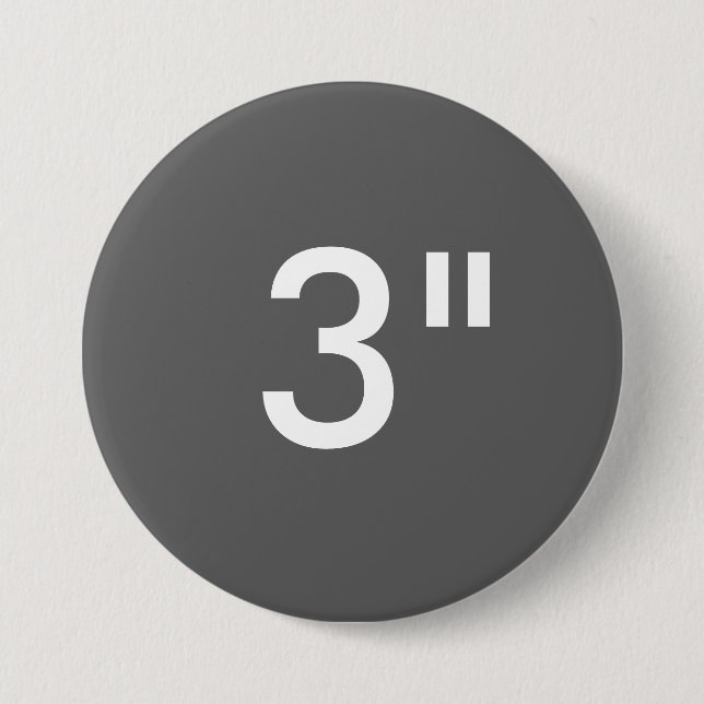 Custom 3" Inch Large Round Button Blank Template (Front)