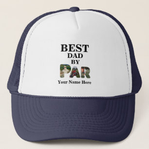 Custom 3 letter shape photo Best dad by par Trucker Hat