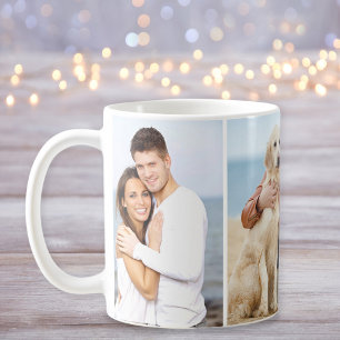 Custom 3 Photo Collage Classic White Mug