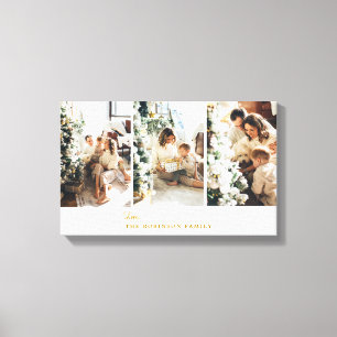 Custom 3 Photo Collage Modern Canvas Print