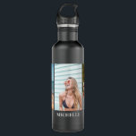 Custom 3 Photo Collage & Name 710 Ml Water Bottle<br><div class="desc">Custom photo water bottle featuring 3 photographs and your name.</div>