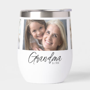 Custom 3 Photo Grandma Established Year