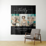 Custom 3 Photo Happy 30th Birthday Tapestry<br><div class="desc">Create a fun backdrop for your birthday party with this custom 3-photo 30th birthday wall tapestry. It's a great choice for party decor and using as a backdrop for taking selfies and other photos at your party. Personalize the text template with the age and guest of honour's name and upload...</div>