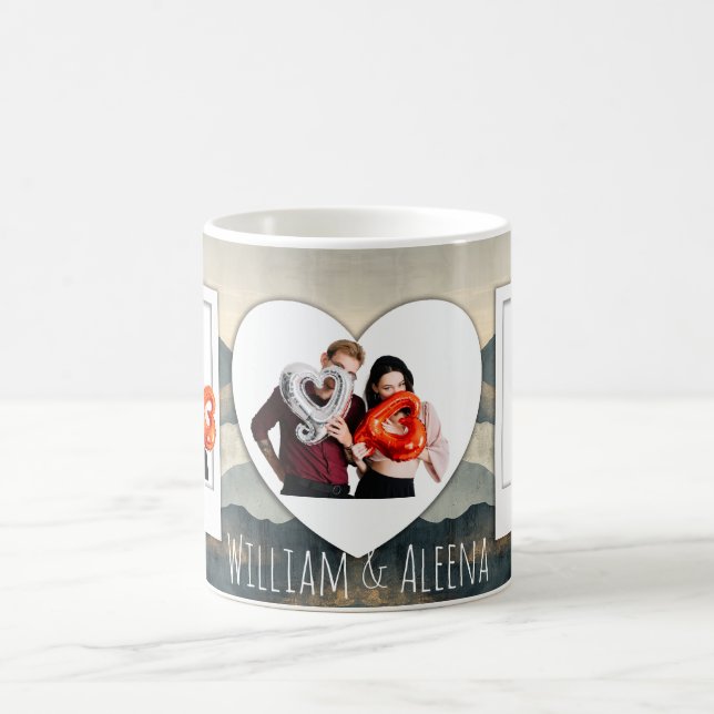 Custom 3 Photo Mug with Personalized Text Gift (Center)