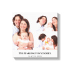 Custom 3 Sections Family Photos Collage Grey Frame