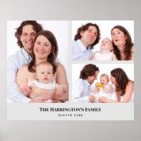 Custom 3 Sections Family Photos Collage Rectangle