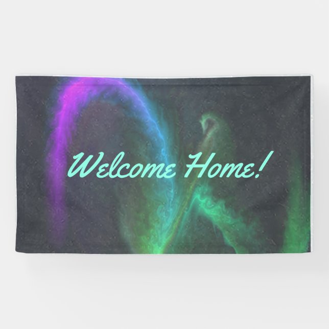 Custom 3' x 5' Welcome Home Vinyl Banner - Person (Horizontal)