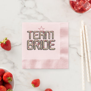 Custom 3D Bride Team Wedding Napkins