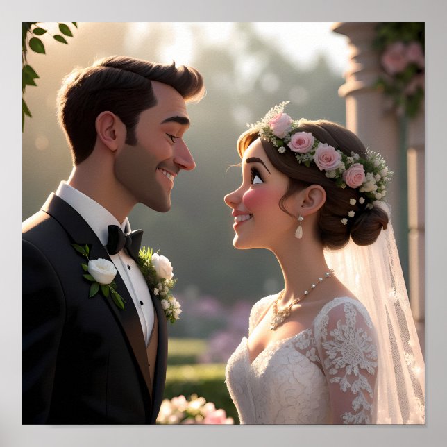 Custom 3D Cartoon Portrait from Photo Poster (Front)