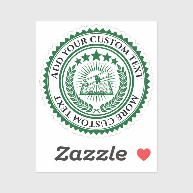 Custom 3D editable colour & text certificate seal (Sheet)