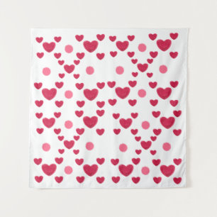 Custom 3D Jelly Hearts & Polka Dots Cute Pattern Tapestry