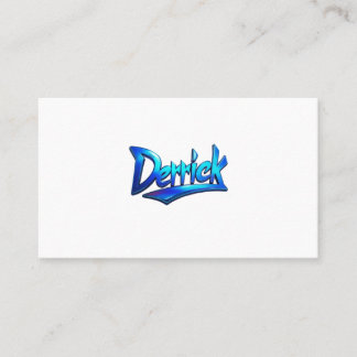 Custom 3D Vibrant Text- Derrick Edition" Business Card