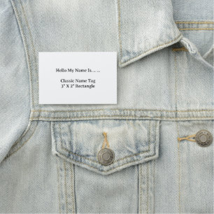 Custom 3x2 Name Tag Simple Clean Modern Style