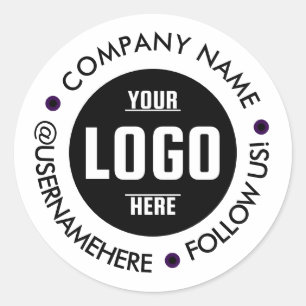 Custom 3x3" Round Vinyl Waterproof Business Classic Round Sticker
