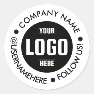 Custom 3x3" Round Vinyl Waterproof Business Classic Round Sticker