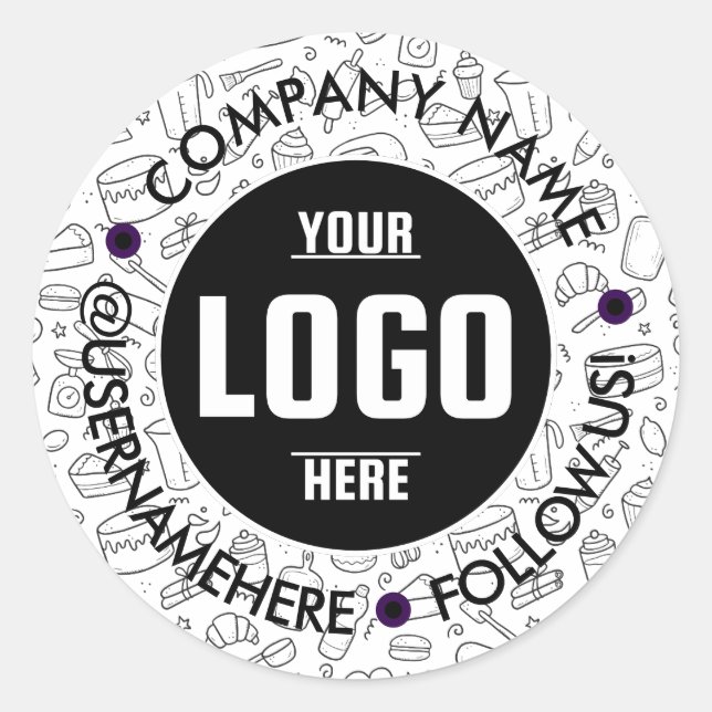 Custom 3x3" Round Vinyl Waterproof Business  Classic Round Sticker (Front)