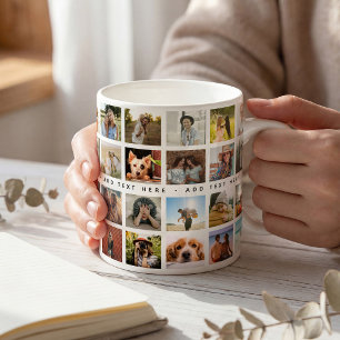 Custom 40 x Photo Collage & Text Gift Coffee Mug