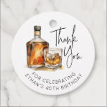 Custom 40th Birthday Favour Tags Whiskey/Bourbon<br><div class="desc">Celebrate a milestone with elegance and a touch of personal flair! Introducing our Customizable 40th Birthday Favour Tags, adorned with an exquisite watercolor illustration of whiskey or bourbon, perfect for adding a sophisticated twist to your birthday celebrations. Designed for whiskey enthusiasts and those cherishing the fine things in life, these...</div>