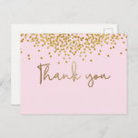 Custom 40th birthday Gold confetti Blush Pink Postcard<br><div class="desc">Celebrate a milestone birthday with our "Custom 40th Birthday Gold Confetti Blush Pink Thank You Postcard"! This sophisticated postcard is designed to express heartfelt gratitude and appreciation to friends and family who made your 40th birthday celebration extra special. The postcard features elegant gold confetti and a charming blush pink colour...</div>