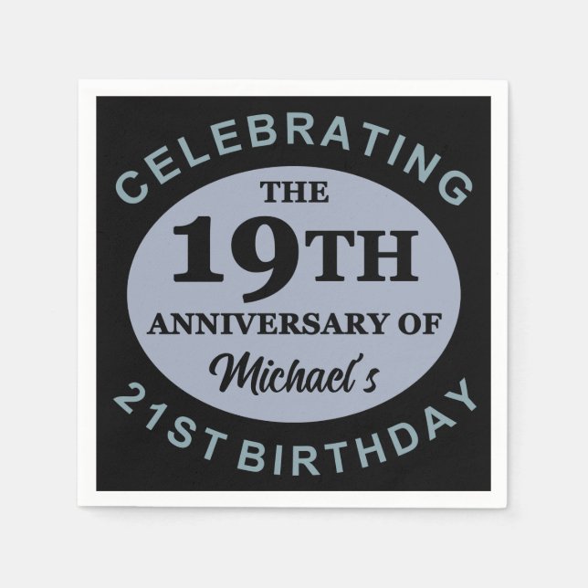 Custom 40th Birthday Humour Napkin (Front)