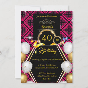 Custom 40th Birthday Invitation