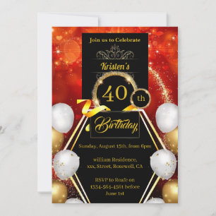 Custom 40th Birthday Invitation